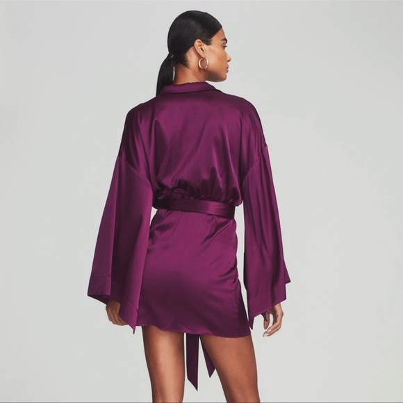 Retrofete Scottie Silk Mini Shirt Dress - Picture 6 of 15